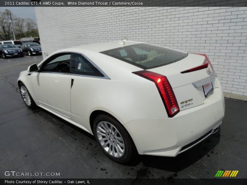 White Diamond Tricoat / Cashmere/Cocoa 2011 Cadillac CTS 4 AWD Coupe