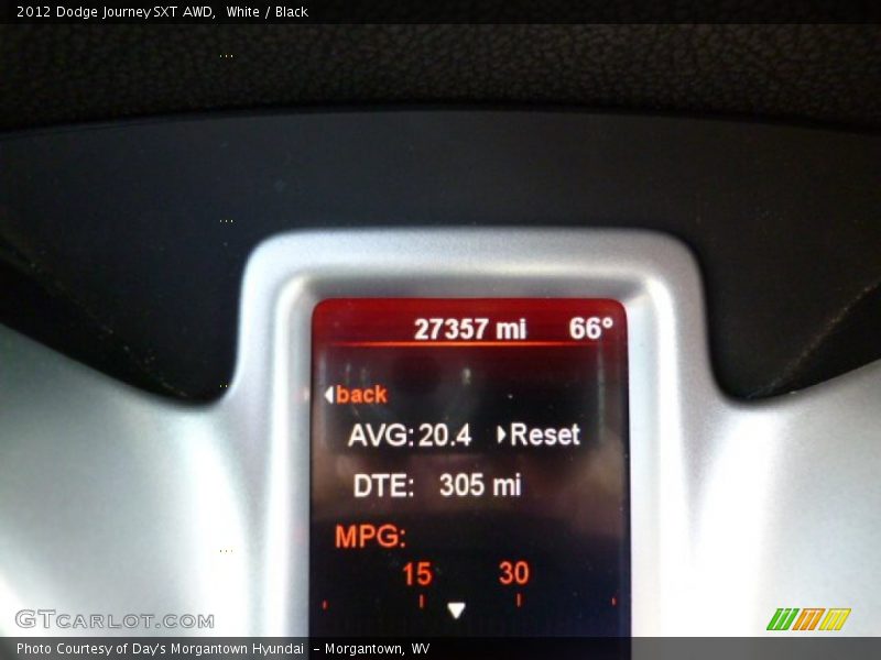 White / Black 2012 Dodge Journey SXT AWD