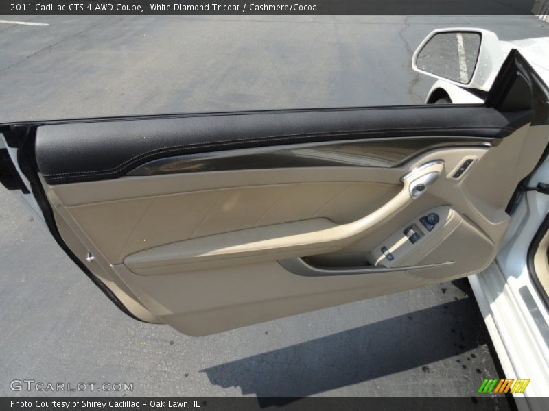 White Diamond Tricoat / Cashmere/Cocoa 2011 Cadillac CTS 4 AWD Coupe