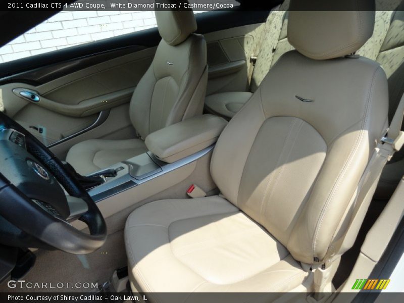 White Diamond Tricoat / Cashmere/Cocoa 2011 Cadillac CTS 4 AWD Coupe