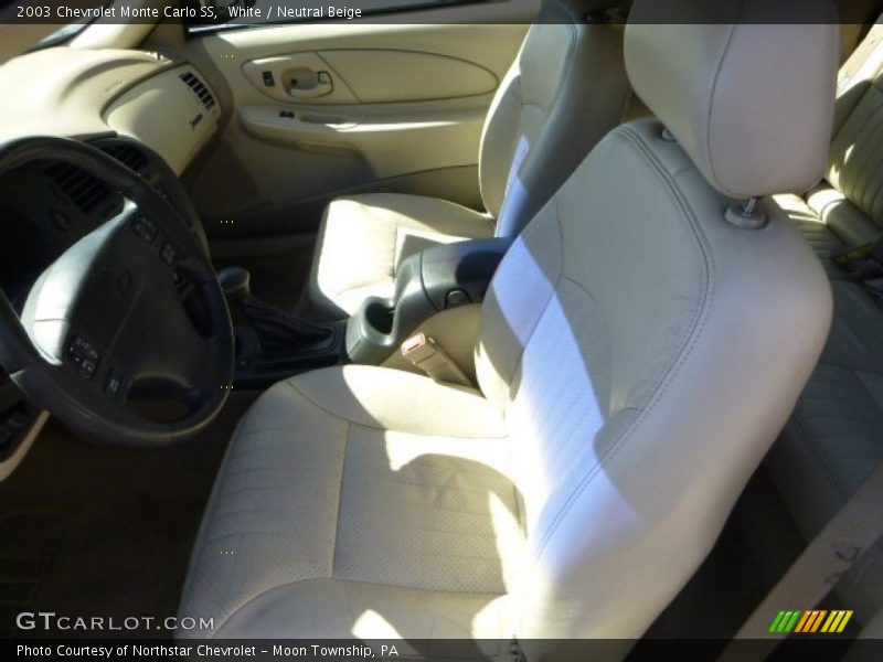 White / Neutral Beige 2003 Chevrolet Monte Carlo SS