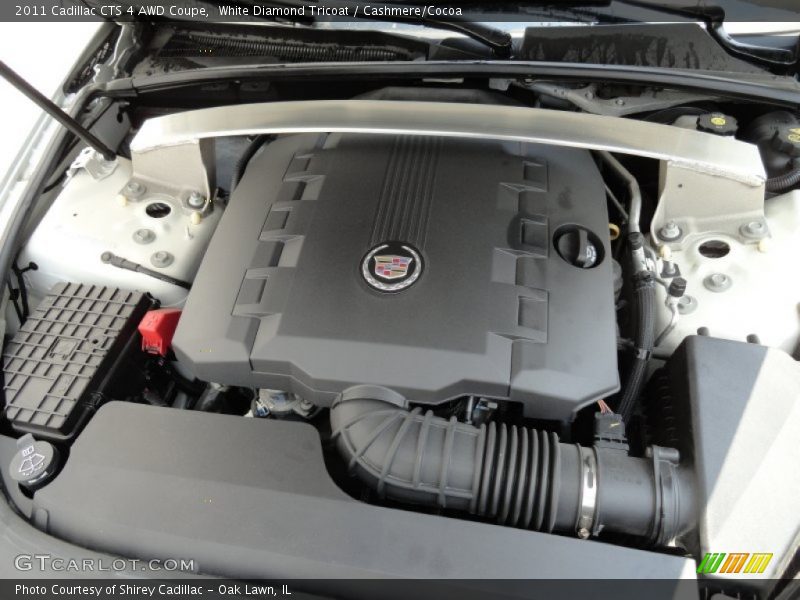 White Diamond Tricoat / Cashmere/Cocoa 2011 Cadillac CTS 4 AWD Coupe