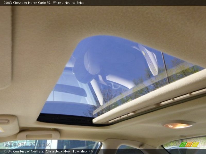 White / Neutral Beige 2003 Chevrolet Monte Carlo SS