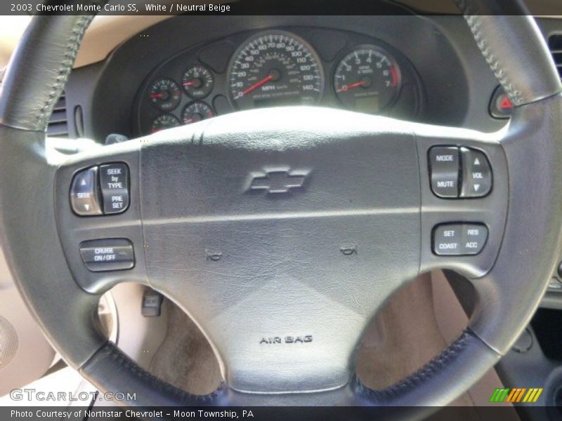 White / Neutral Beige 2003 Chevrolet Monte Carlo SS
