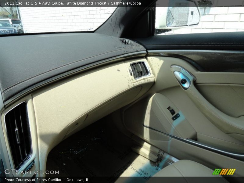 White Diamond Tricoat / Cashmere/Cocoa 2011 Cadillac CTS 4 AWD Coupe