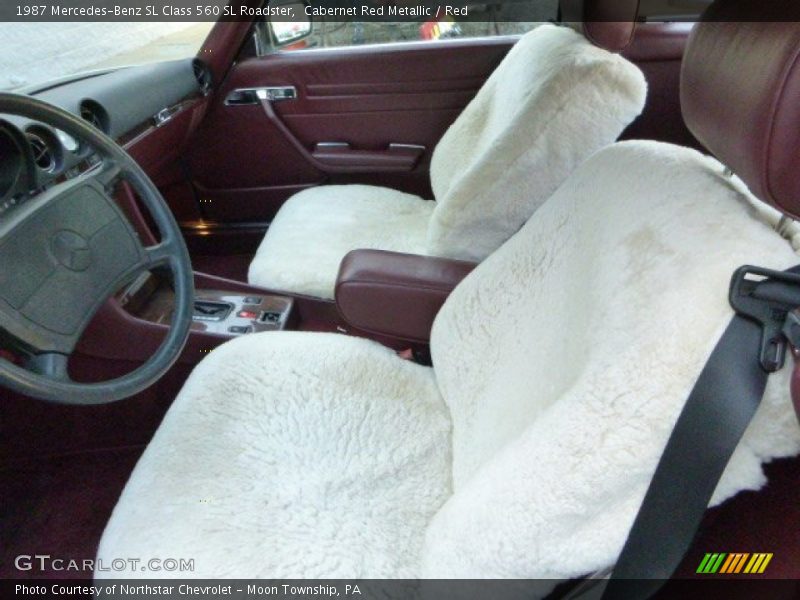 Cabernet Red Metallic / Red 1987 Mercedes-Benz SL Class 560 SL Roadster