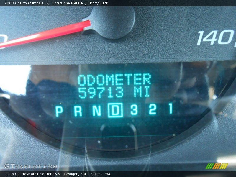 Silverstone Metallic / Ebony Black 2008 Chevrolet Impala LS