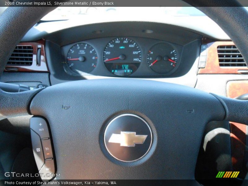 Silverstone Metallic / Ebony Black 2008 Chevrolet Impala LS