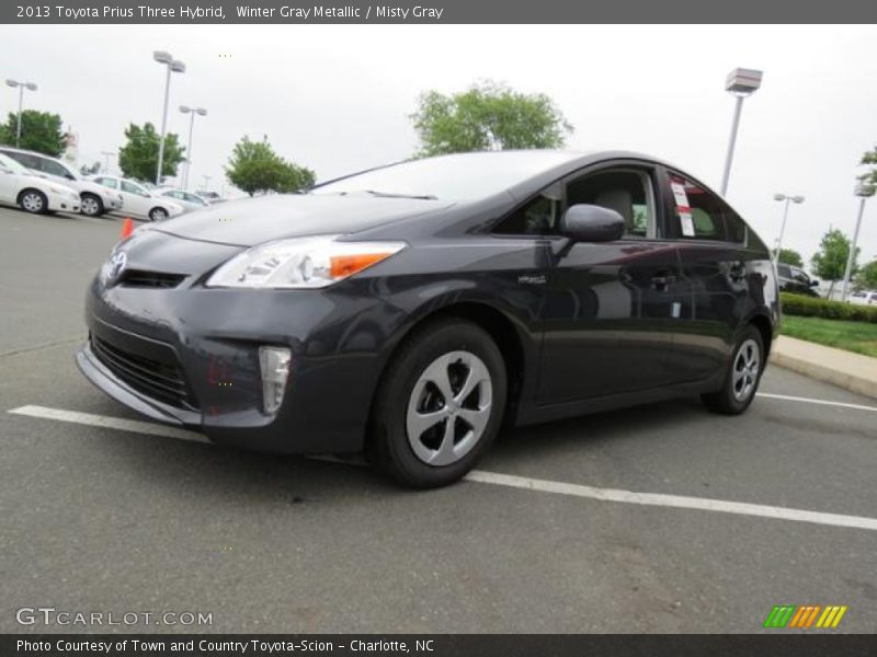 Winter Gray Metallic / Misty Gray 2013 Toyota Prius Three Hybrid