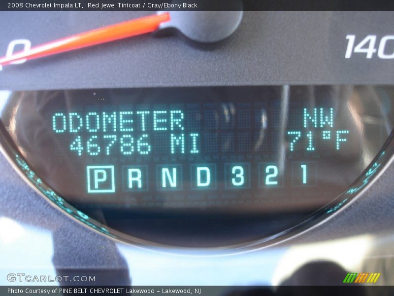 Red Jewel Tintcoat / Gray/Ebony Black 2008 Chevrolet Impala LT