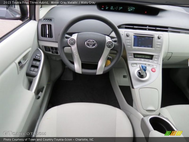 Winter Gray Metallic / Misty Gray 2013 Toyota Prius Three Hybrid
