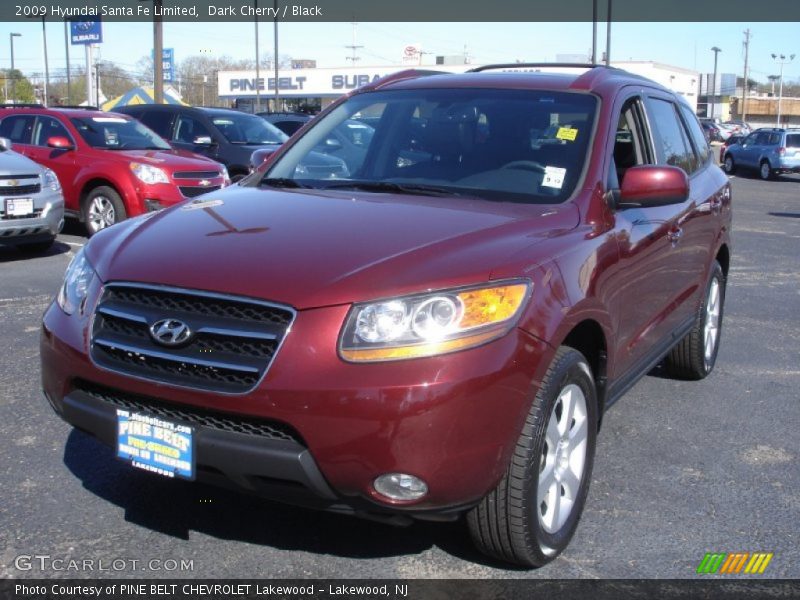 Dark Cherry / Black 2009 Hyundai Santa Fe Limited