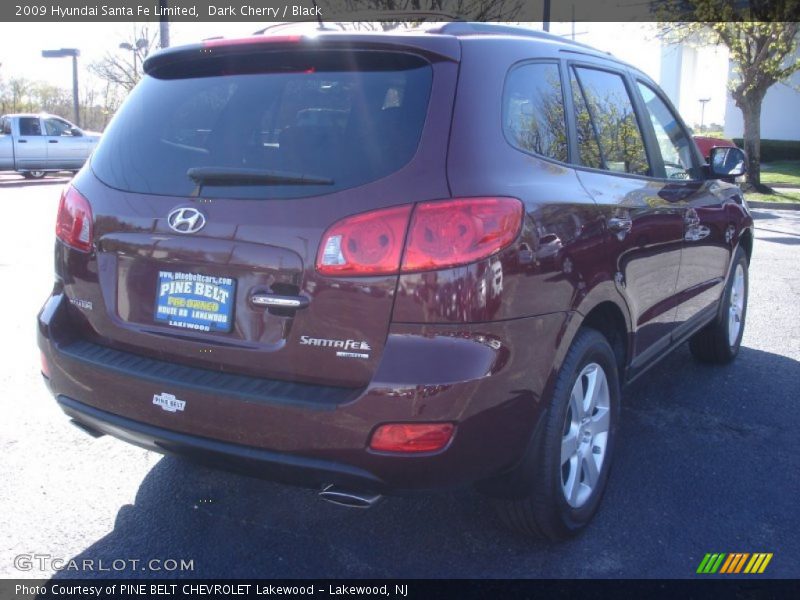 Dark Cherry / Black 2009 Hyundai Santa Fe Limited