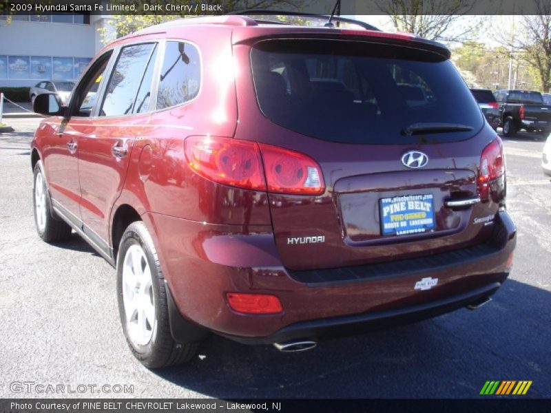 Dark Cherry / Black 2009 Hyundai Santa Fe Limited