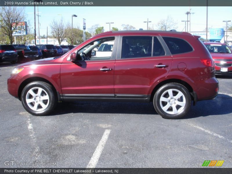 Dark Cherry / Black 2009 Hyundai Santa Fe Limited