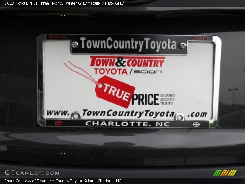 Winter Gray Metallic / Misty Gray 2013 Toyota Prius Three Hybrid