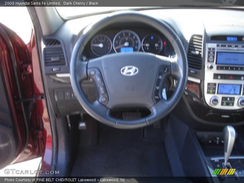 Dark Cherry / Black 2009 Hyundai Santa Fe Limited
