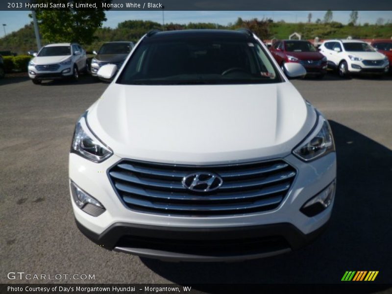 Monaco White / Black 2013 Hyundai Santa Fe Limited