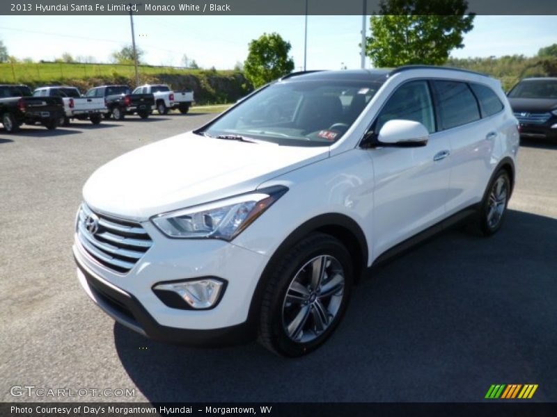 Monaco White / Black 2013 Hyundai Santa Fe Limited