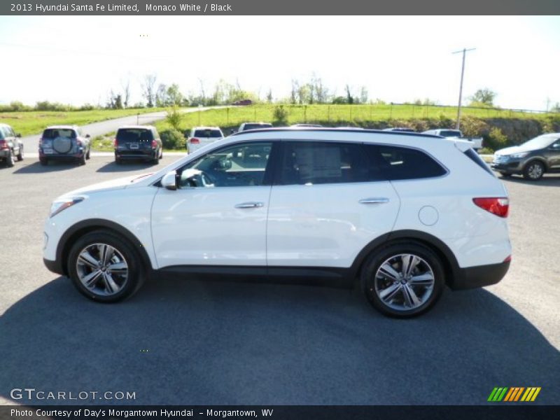 Monaco White / Black 2013 Hyundai Santa Fe Limited
