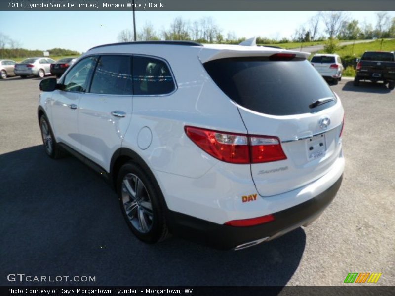 Monaco White / Black 2013 Hyundai Santa Fe Limited