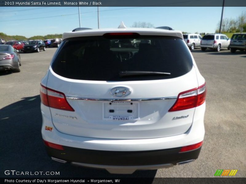 Monaco White / Black 2013 Hyundai Santa Fe Limited