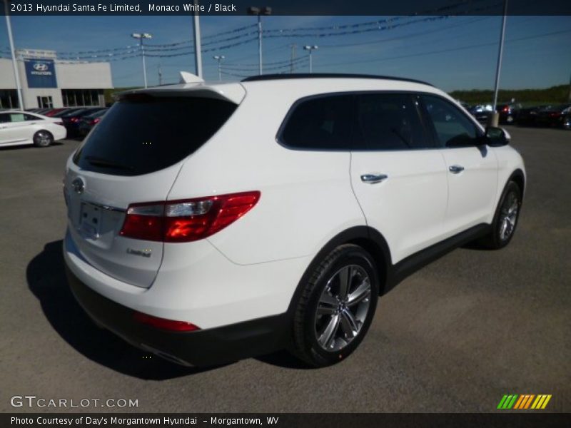 Monaco White / Black 2013 Hyundai Santa Fe Limited