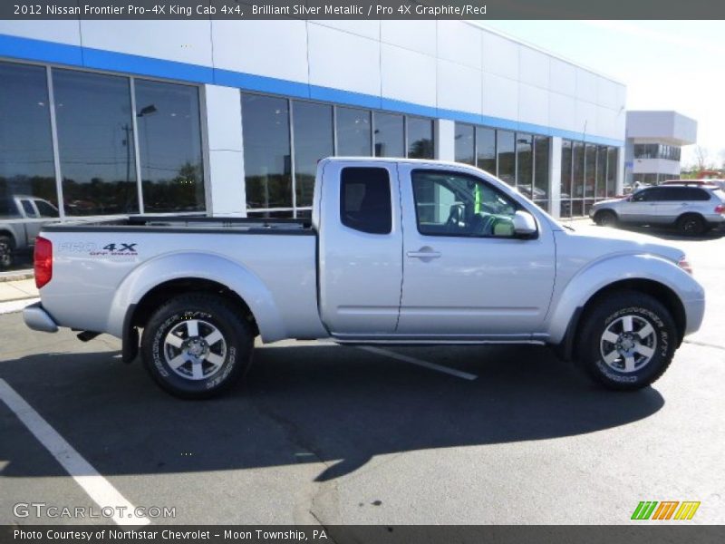 Brilliant Silver Metallic / Pro 4X Graphite/Red 2012 Nissan Frontier Pro-4X King Cab 4x4