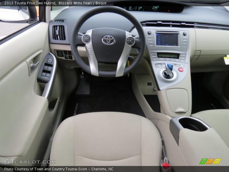 Blizzard White Pearl / Bisque 2013 Toyota Prius Two Hybrid