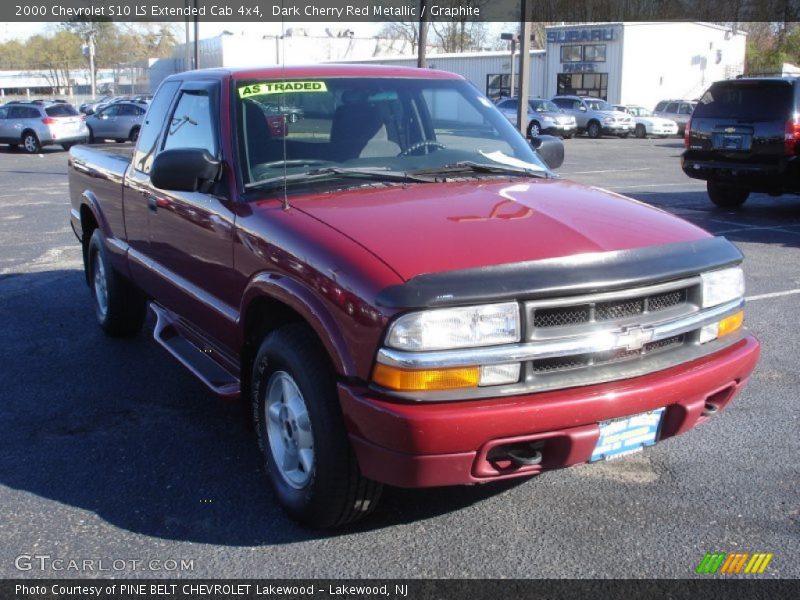 Dark Cherry Red Metallic / Graphite 2000 Chevrolet S10 LS Extended Cab 4x4