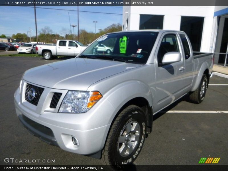 Brilliant Silver Metallic / Pro 4X Graphite/Red 2012 Nissan Frontier Pro-4X King Cab 4x4