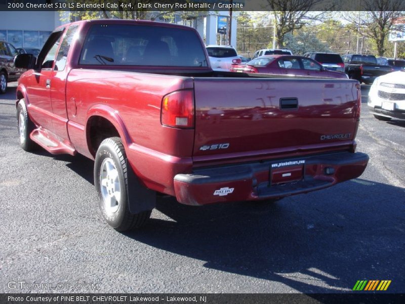 Dark Cherry Red Metallic / Graphite 2000 Chevrolet S10 LS Extended Cab 4x4