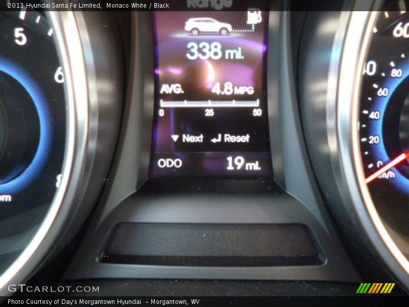 Monaco White / Black 2013 Hyundai Santa Fe Limited