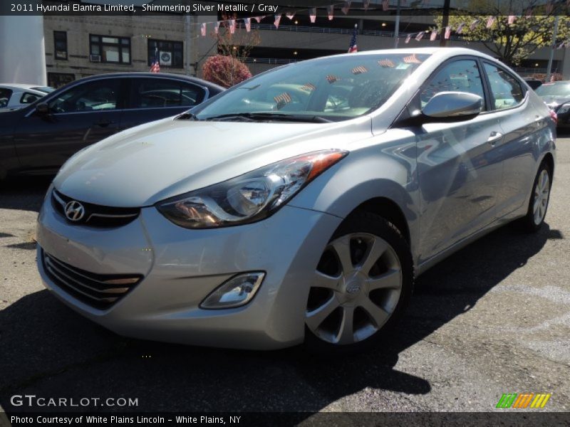 Shimmering Silver Metallic / Gray 2011 Hyundai Elantra Limited