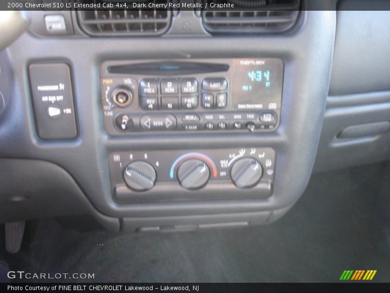 Dark Cherry Red Metallic / Graphite 2000 Chevrolet S10 LS Extended Cab 4x4