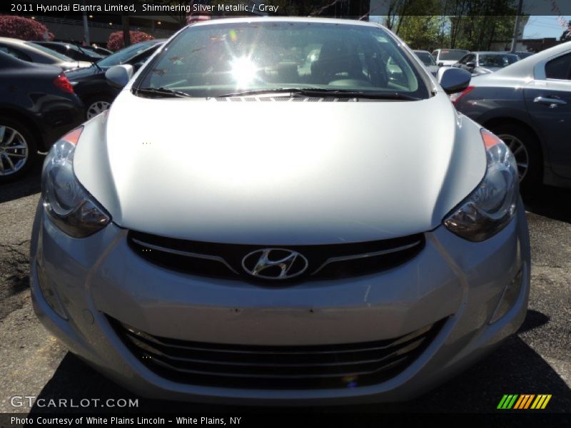 Shimmering Silver Metallic / Gray 2011 Hyundai Elantra Limited