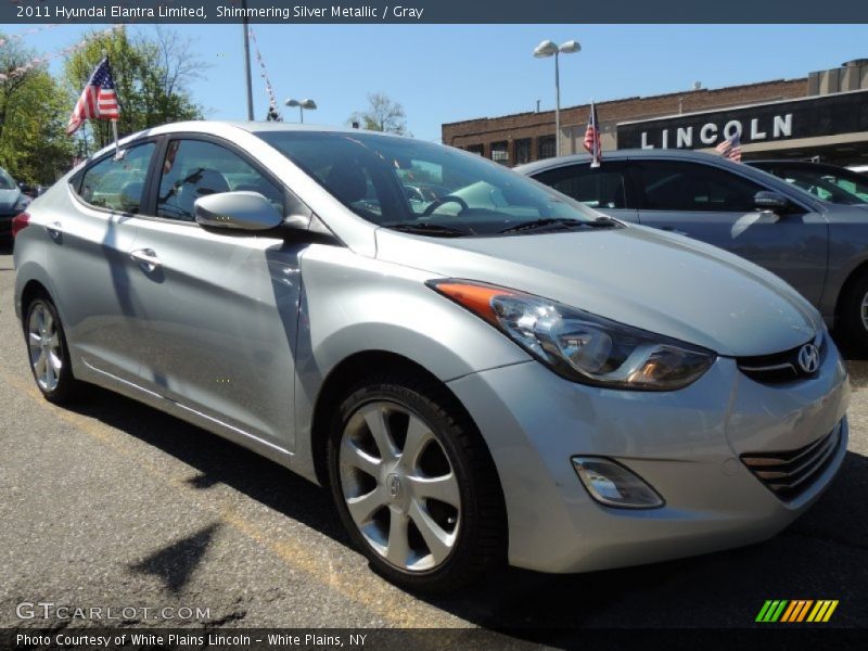 Shimmering Silver Metallic / Gray 2011 Hyundai Elantra Limited