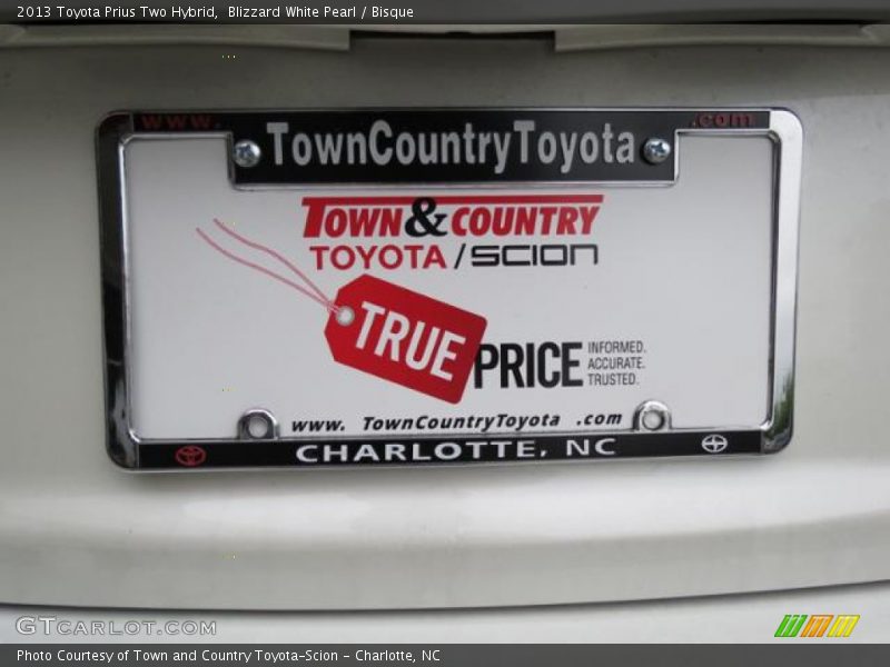 Blizzard White Pearl / Bisque 2013 Toyota Prius Two Hybrid