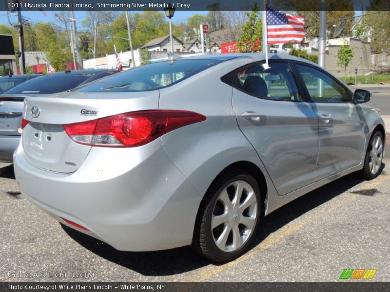 Shimmering Silver Metallic / Gray 2011 Hyundai Elantra Limited