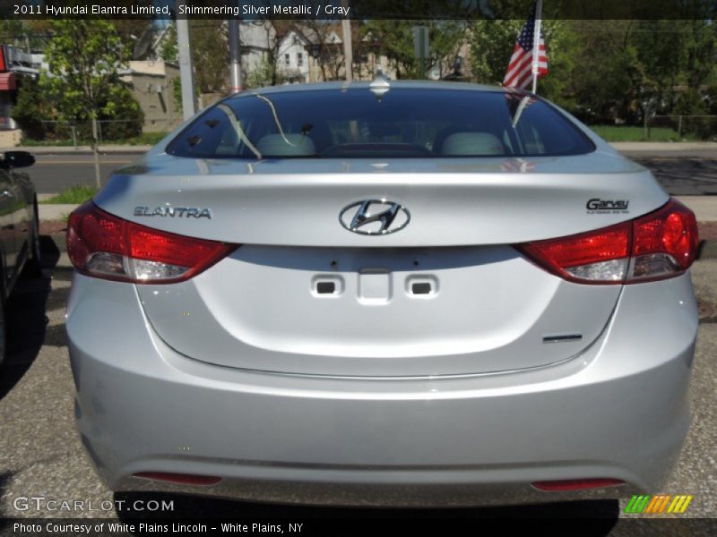 Shimmering Silver Metallic / Gray 2011 Hyundai Elantra Limited