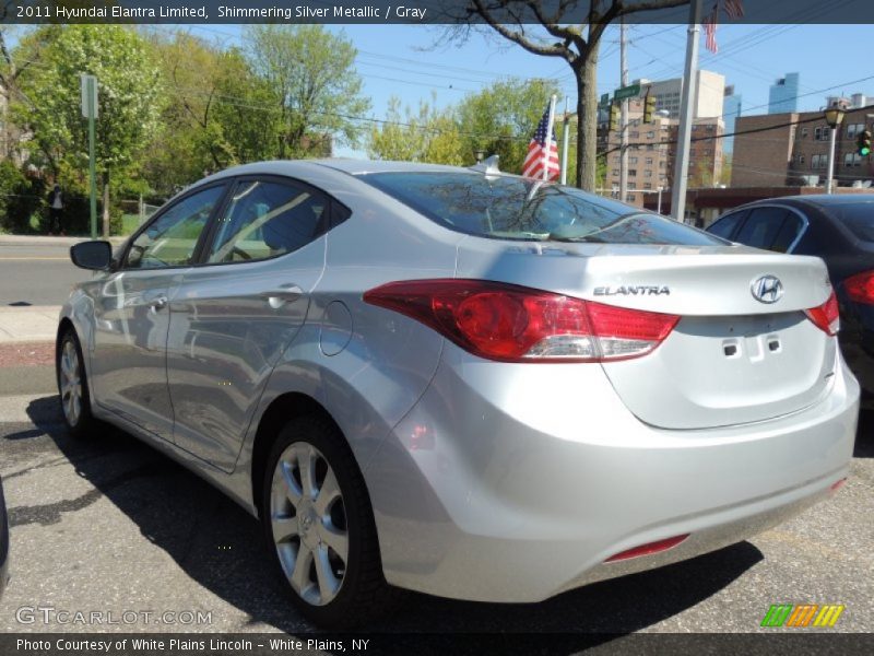 Shimmering Silver Metallic / Gray 2011 Hyundai Elantra Limited