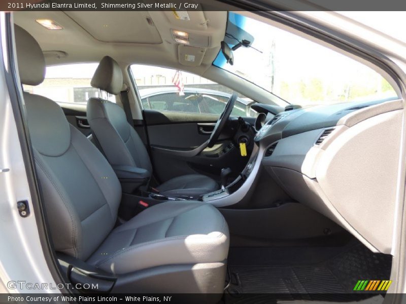 Shimmering Silver Metallic / Gray 2011 Hyundai Elantra Limited
