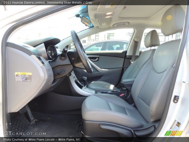 Shimmering Silver Metallic / Gray 2011 Hyundai Elantra Limited