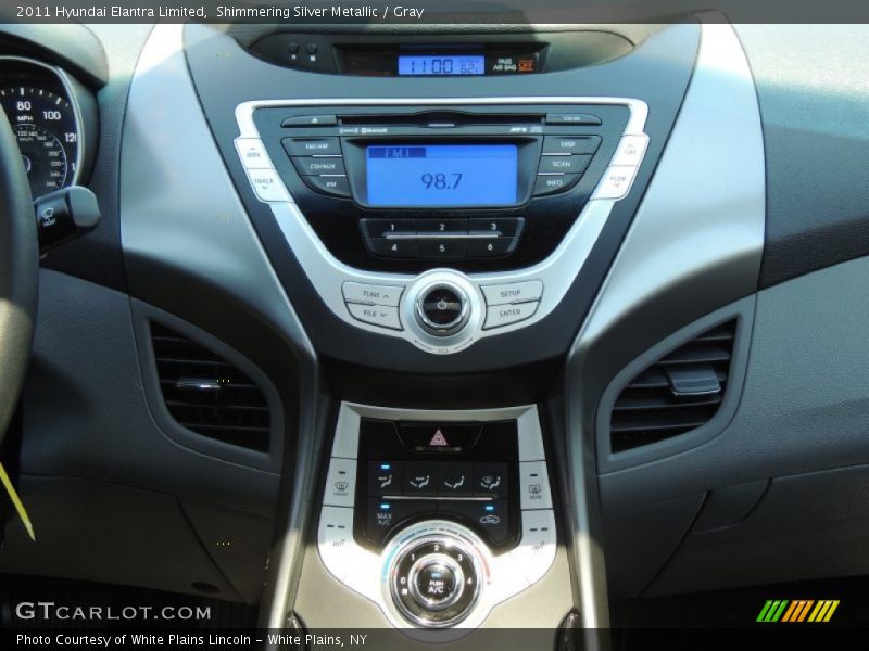 Shimmering Silver Metallic / Gray 2011 Hyundai Elantra Limited