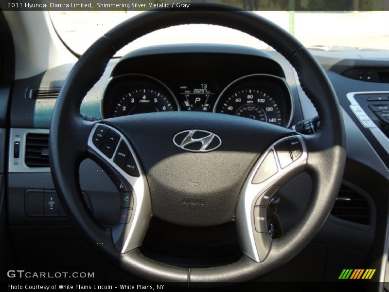 Shimmering Silver Metallic / Gray 2011 Hyundai Elantra Limited