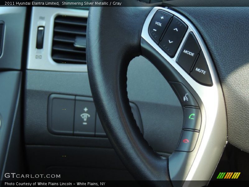 Shimmering Silver Metallic / Gray 2011 Hyundai Elantra Limited