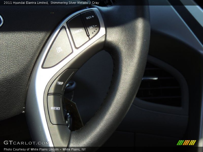 Shimmering Silver Metallic / Gray 2011 Hyundai Elantra Limited