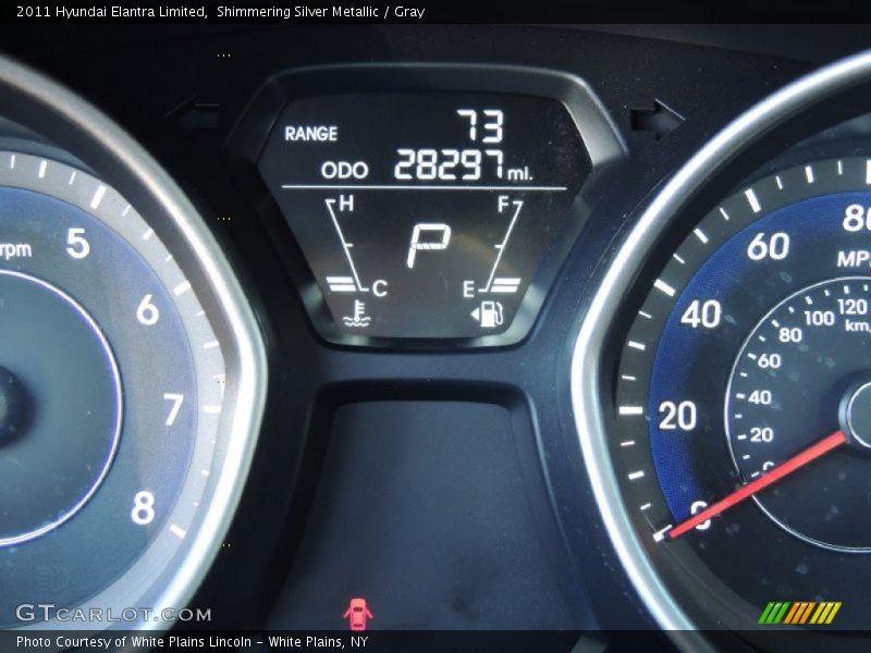 Shimmering Silver Metallic / Gray 2011 Hyundai Elantra Limited