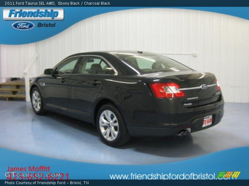 Ebony Black / Charcoal Black 2011 Ford Taurus SEL AWD