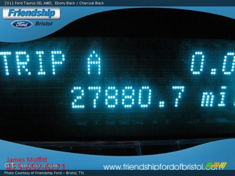 Ebony Black / Charcoal Black 2011 Ford Taurus SEL AWD